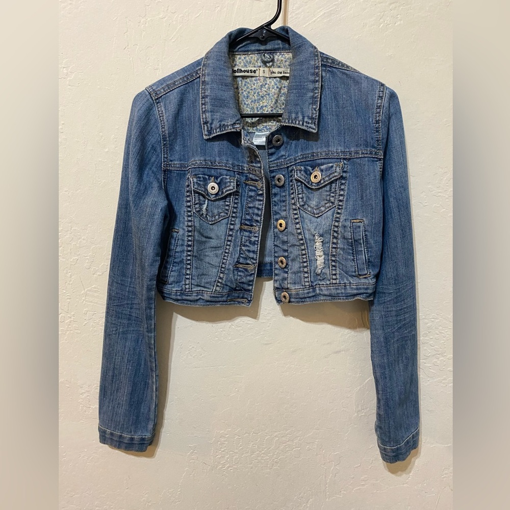 Dollhouse Cropped Denim Jacket – Size S